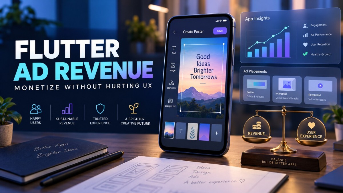 Flutter Poster Maker Monetization: Increase Ad Revenue Without Hurting UX