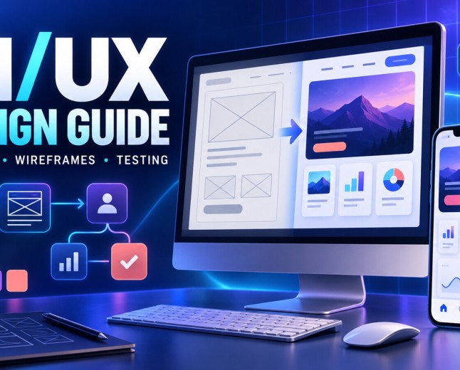 UI/UX Design Guide: Research, Wireframes, Accessibility and Testing
